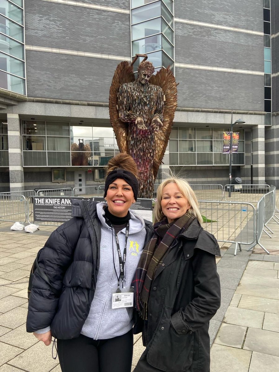 Staff visited the touring Knife Angel and are looking forward to visiting again with young people from the VRU project this month @ProjectShield @RoyalArmouries @FearlessORG