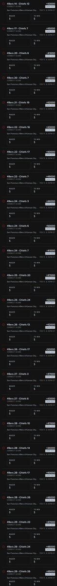 TPJ187's tweet photo. 98 #SuperBowl +40000 or📈 correct #ExactScore options
Are these mispriced ignoring potential missed PAT, safety, or 2PT conversion?
Could the indoor game be higher scoring than expected after playoffs outdoors so far? 🤷♂️
Any diamonds in the rough buried in this list? 💎 https://t.co/CM2CH7a0KV