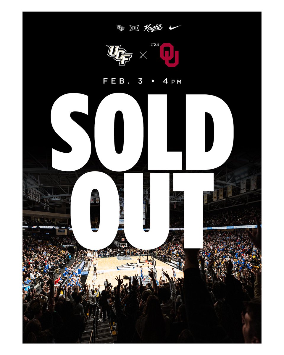 Saturday sellout = Wear. Black. ⚫️⚫️⚫️⚫️ Student 🎟️: am.ticketmaster.com/ucf/24ST Resale 🎟️: bit.ly/OUresale