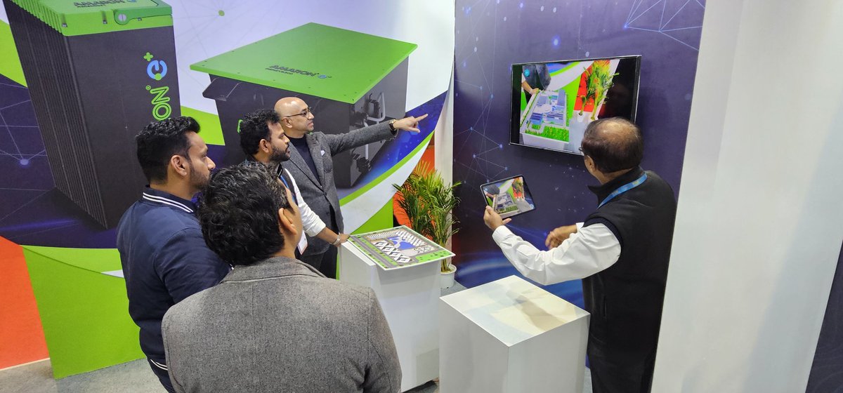 JayGalla's tweet photo. Visited the #AmaraRaja booth at #BharatMobility Global Expo today. Exciting times ahead, with the company spearheading the Li-Ion transition in energy and mobility with cells, battery packs and chargers! #LeadingTheFuture https://t.co/mlQlFiZrN2