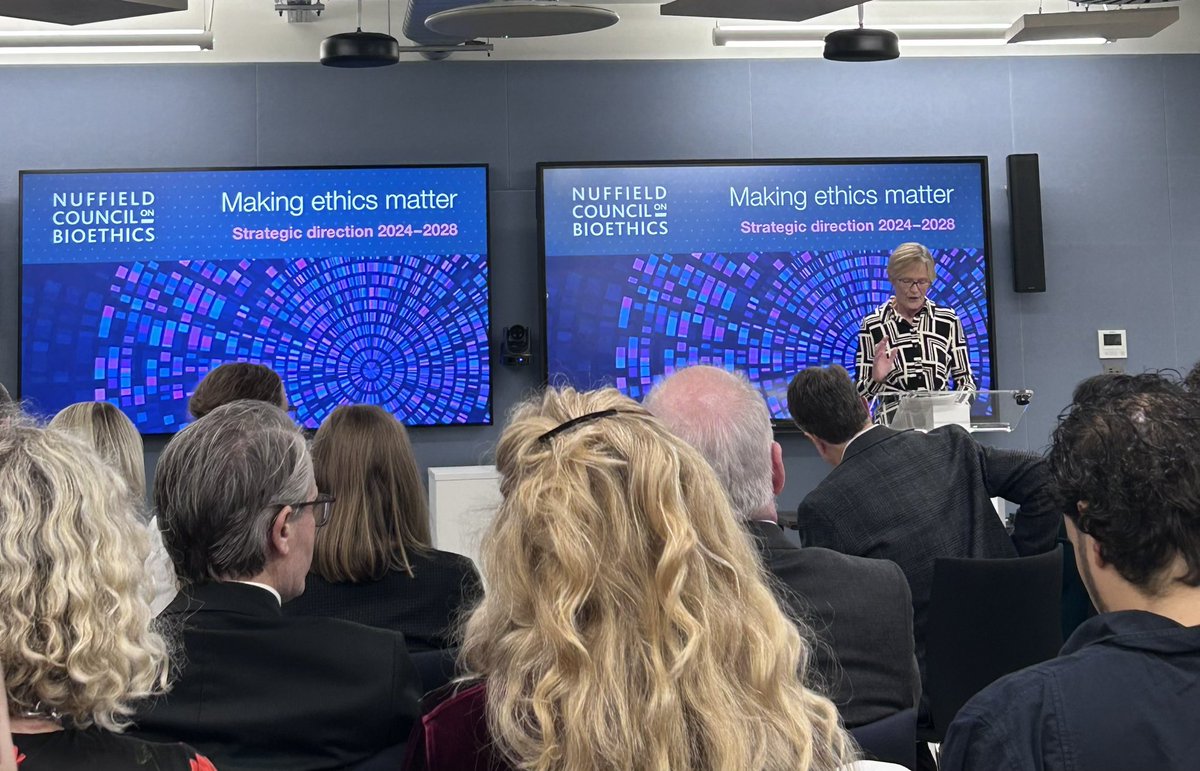 It was great to attend <a href="/Nuffbioethics/">Nuffield Council on Bioethics (NCOB)</a> new strategy launch last night. Their aim of putting #ethics at the centre of decision making is very timely - there is value of having an ethicists in any room  where policy is made