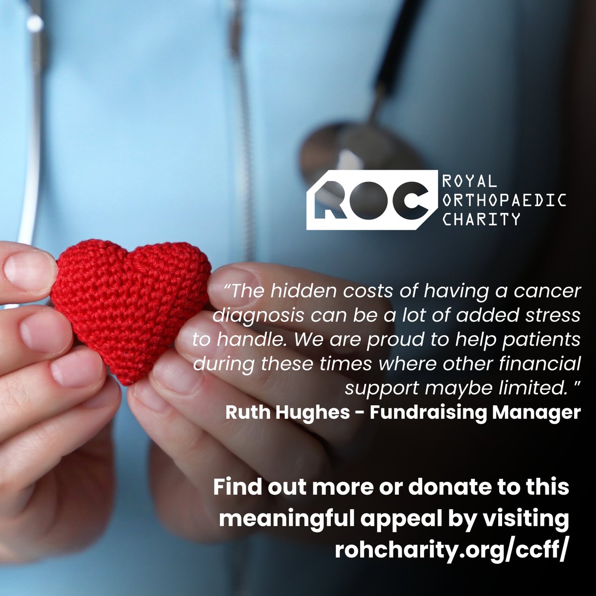 Over £4,000 of support has been given to oncology patients at ROH through our Hardship Fund. The Hardship Fund is in place to support those in financial need, to help pay for accommodation & travel expenses. To find out more, visit rohcharity.org/ccff/ #WorldCancerDay
