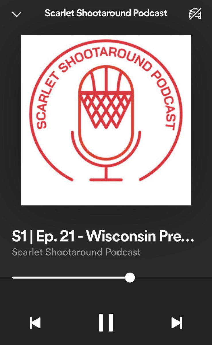 Prepping for tonight by listening to the Wisconsin preview on @ScarletShootPod go check them out! #GBR #OnWisconsin