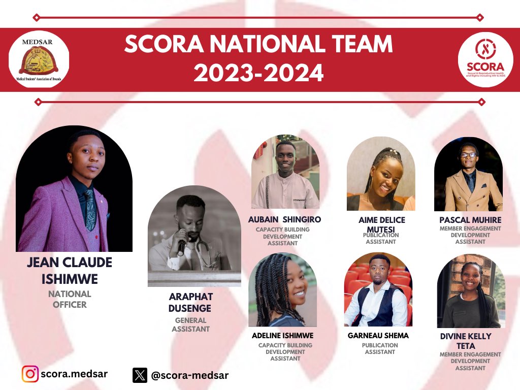 A massive congratulations to the newly selected SCORA national team! cheering for you to achieve amazing things! ❤. Welcome to the team and be ready to shine. ⁦@medsar_rwanda⁩ #vivaMEDSAR