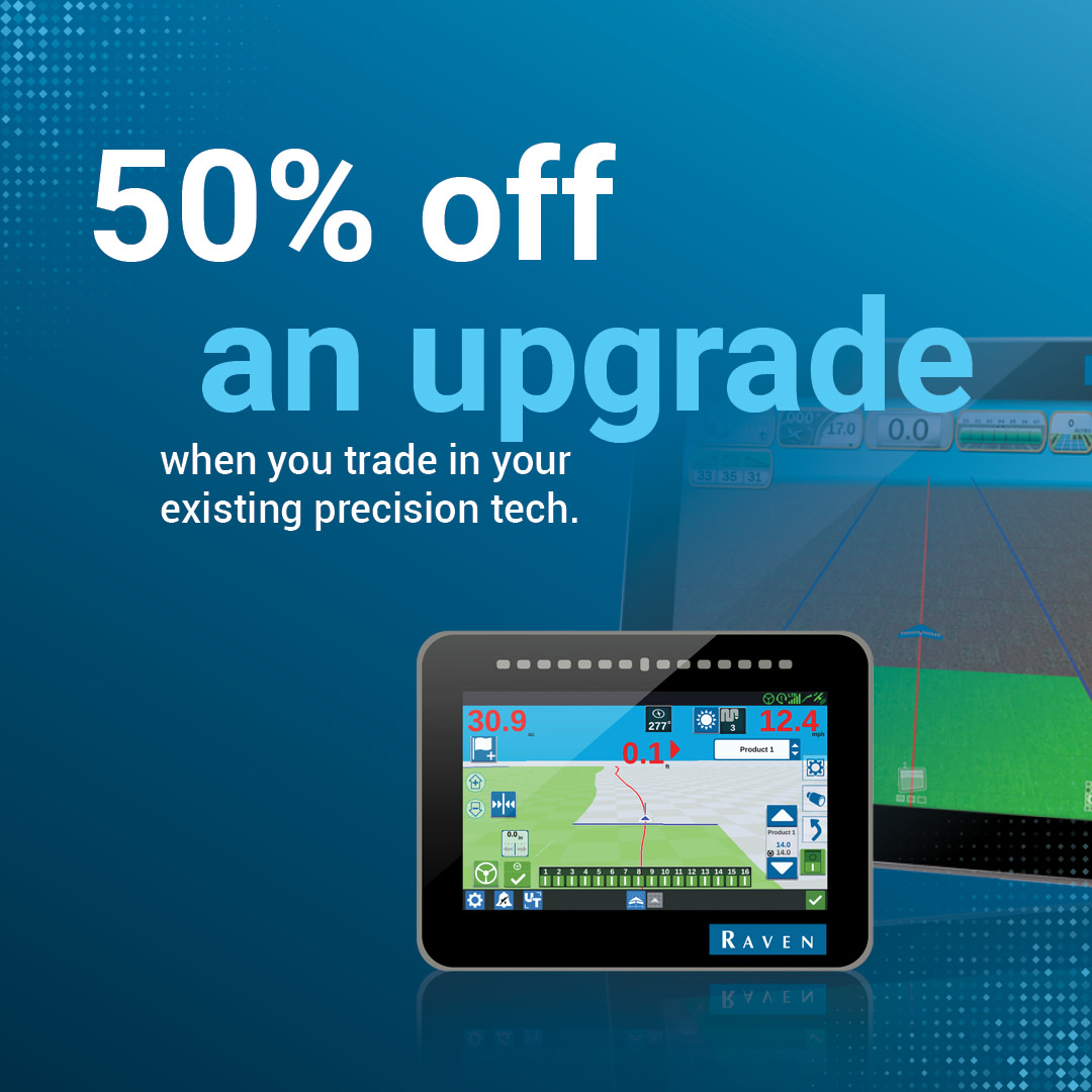 It's time to upgrade and revolutionize your farming experience. Discover the difference today when you trade in your existing precision tech and get up to 50% off an upgrade: rvn.us/3u1X9yv