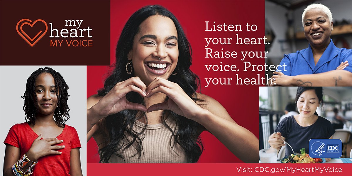 Listen to your heart. Raise your voice. Protect your health.  

Women are often subject to delayed recognition, diagnosis, and treatment for heart attacks. Use this toolkit to spread the word: it’s time to get loud to protect our hearts. #HeartMonth bit.ly/3u6vWel
