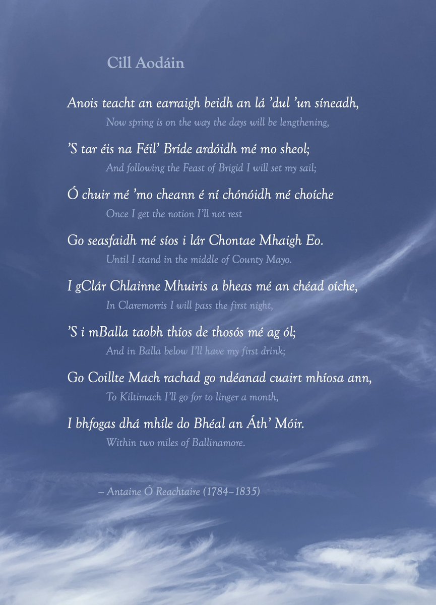 If there’s one day a year that you’re sure to hear from Raftery, it’s 1ú Feb with the coming of spring!

The snow mightn’t be going anywhere any time soon, but at home, spring has sprung and Imbolc is in full swing 🌼

Beannachtaí na féile orthu uilig!

📸 johnoconnor.org