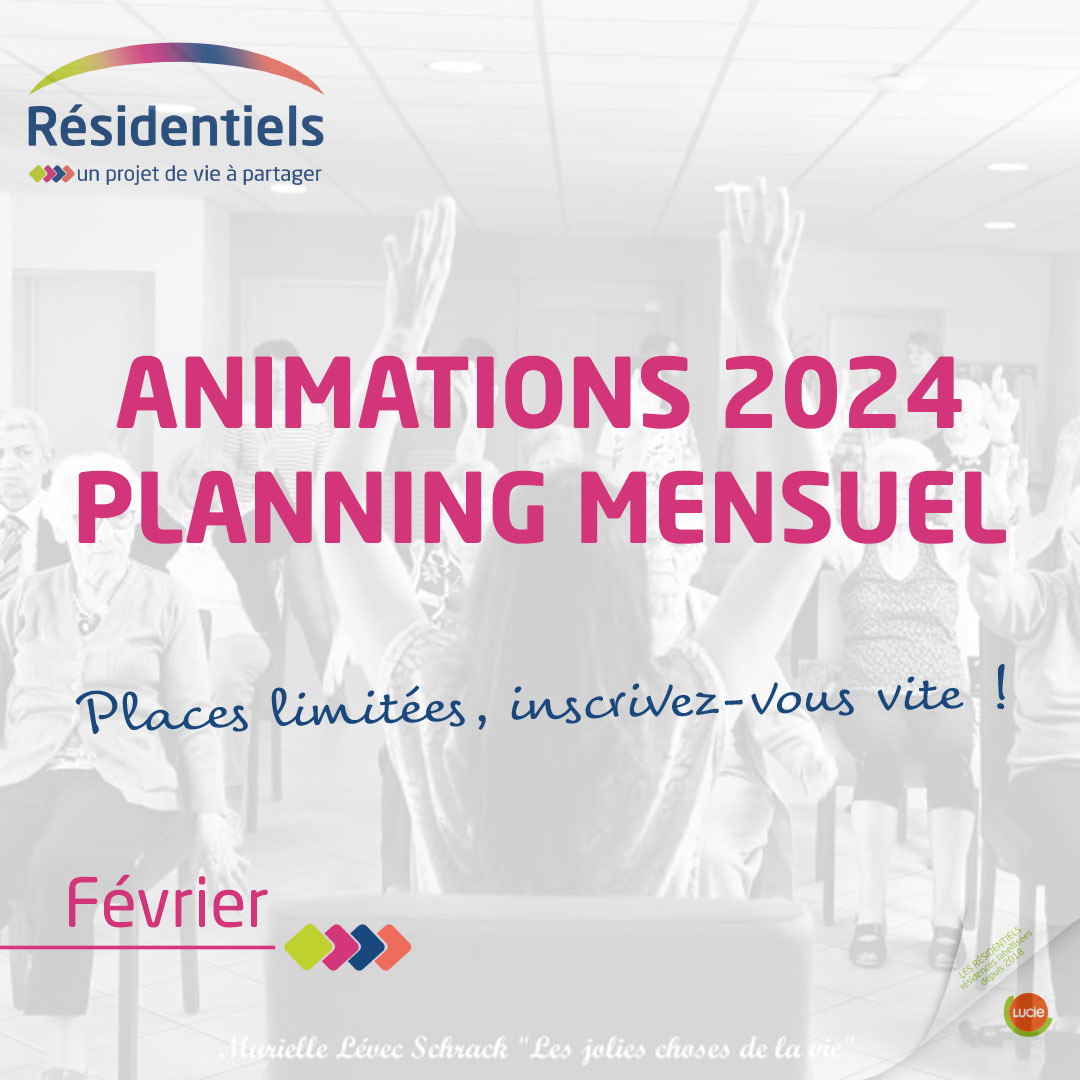 Residentiels's tweet photo. Découvrez notre planning de février 😊 Consultez https://t.co/2thf8cevBf pour tous les détails. Bowling 🎨 ateliers artistiques, balades en plein air 🍿 sorties cinéma et bien plus encore ! Inscrivez-vous dès maintenant 😉

#Planning #Residenceseniors https://t.co/3hnD9GxlYE