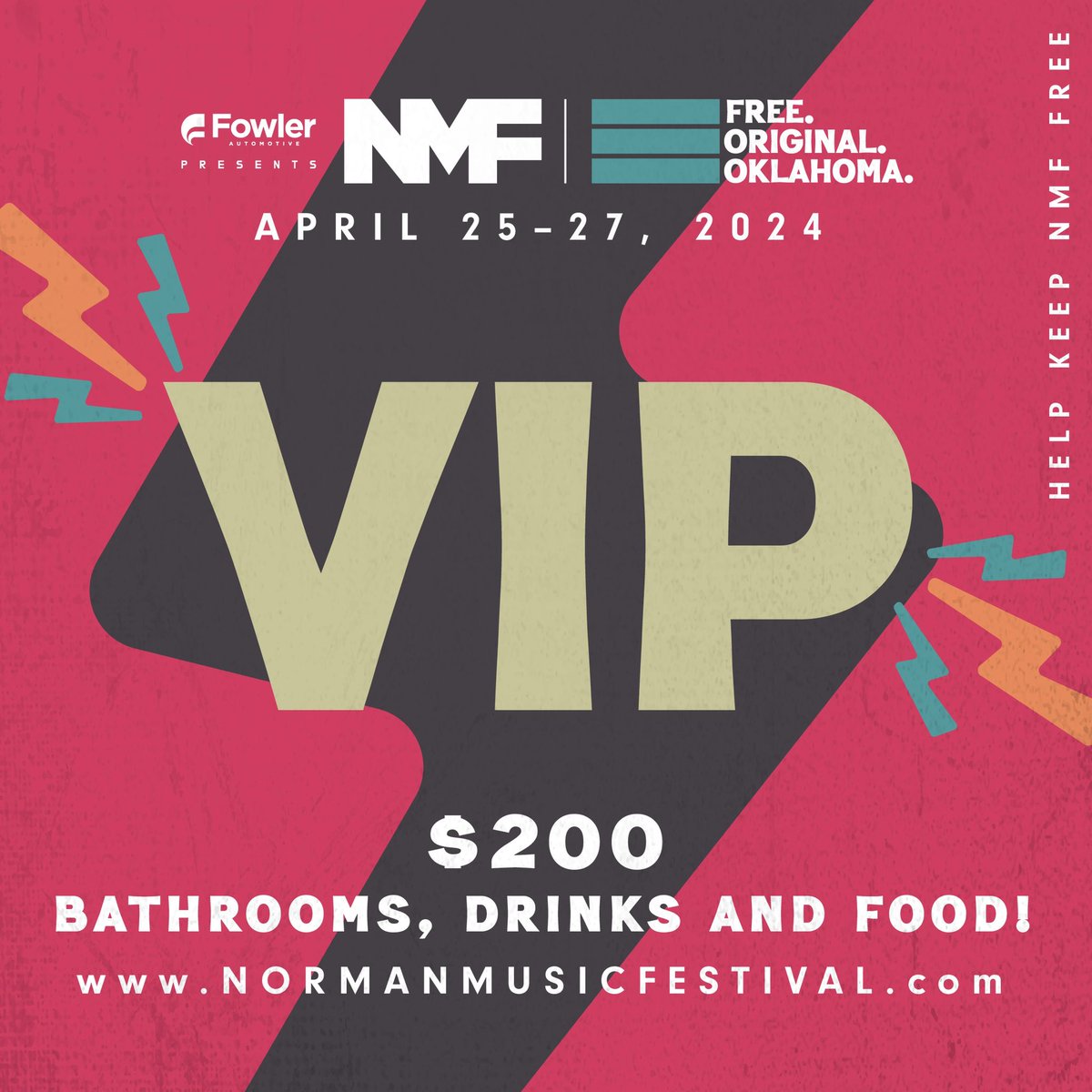 NormanMusicFest's tweet image. You’ve seen the start of this year’s AMAZING lineup…MVP, VIP, and FRONT ROW passes are available NOW! Get them before the prices increase! Help keep NMF FREE for those who couldn’t attend if it wasn’t. 🤘🖤🎸😤⚡️

VIP EXPERIENCE: normanmusic.festivalpro.com/form/HaJWXAQBO…

#NMF4EVER