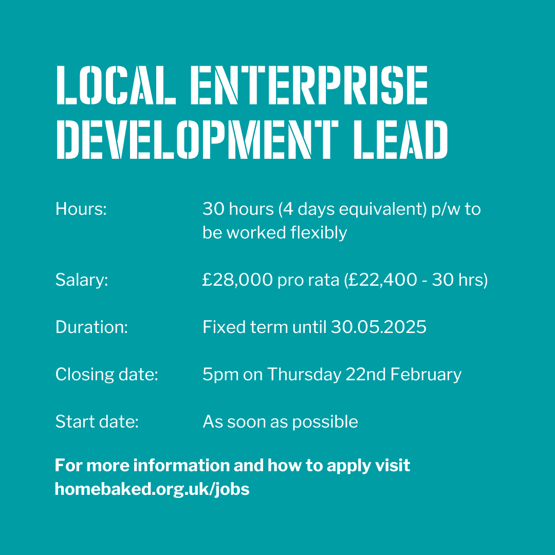 homebakedclt's tweet photo. We’re excited to be recruiting a new Local Enterprise Development Lead thanks to @TNLComFund 💪
Check out our website for more info: https://t.co/wnDqQrpQrd https://t.co/5Nudl2lHI6