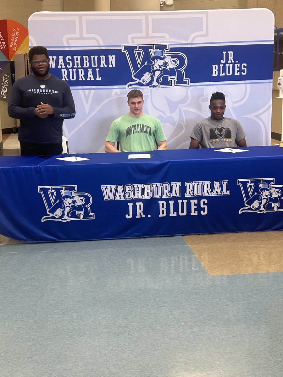 Charlie Nimz (@wrhs_ad) on Twitter photo Big Signing Day for <a href="/wrhsfball/">WRHS Football</a>
Packson➡️ North Dakota
Jamond➡️ Washburn
E-Mann➡️ Ottawa Big Signing Day for <a href="/wrhsfball/">WRHS Football</a>
Packson➡️ North Dakota
Jamond➡️ Washburn
E-Mann➡️ Ottawa