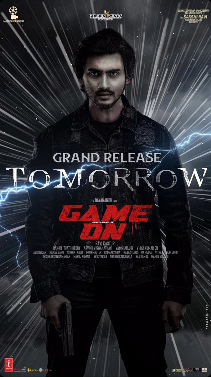 Dayanandh Gaddam (@dayanandh369) on Twitter photo #GameOnMovie 🎬
The Time Is Up & Book Your Tickets Now for the Mind-bending Action Thriller that jolts you out of your seats ❤️🔥
RELEASING TOMORROW In Theaters Near You💥
 🎟️ bit.ly/GameOnMovieTic…
<a href="/geetanand79/">GeetAnand 💫</a> <a href="/NehaSolanki_/">Neha Solanki</a> <a href="/madhoo69/">madhoo</a> <a href="/AdithyaLive/">Adithya Menon</a> <a href="/dayanandh369/">Dayanandh Gaddam</a> <a href="/ravikasturi10/">Ravi Kasturi</a> #GameOnMovie 🎬
The Time Is Up & Book Your Tickets Now for the Mind-bending Action Thriller that jolts you out of your seats ❤️🔥
RELEASING TOMORROW In Theaters Near You💥
 🎟️ bit.ly/GameOnMovieTic…
<a href="/geetanand79/">GeetAnand 💫</a> <a href="/NehaSolanki_/">Neha Solanki</a> <a href="/madhoo69/">madhoo</a> <a href="/AdithyaLive/">Adithya Menon</a> <a href="/dayanandh369/">Dayanandh Gaddam</a> <a href="/ravikasturi10/">Ravi Kasturi</a>