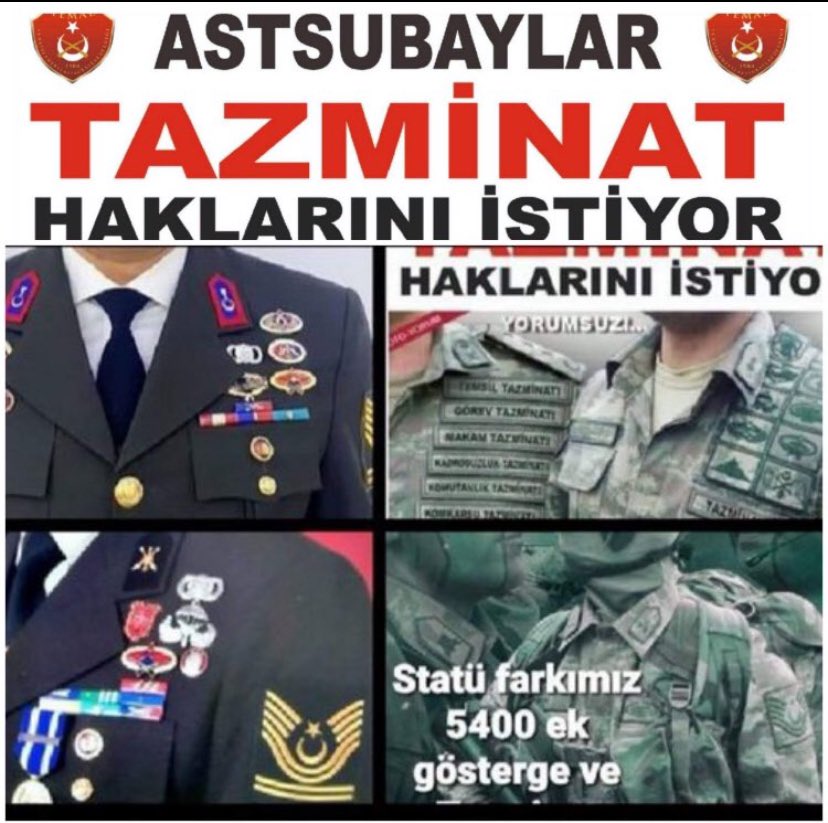 Myayla035's tweet photo. Astsubaylar imtiyaz ya da ayrıcalık değil hak ettikleri tazminatları istiyor. #AstsubaylarTazminatAlmalı https://t.co/VOgDEMQniH