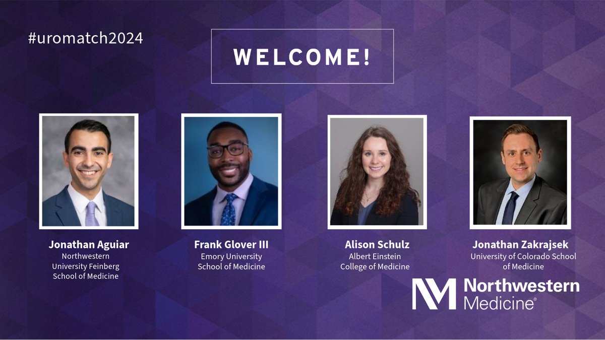 The Northwestern Medicine Department of Urology is delighted to announce the newest additions to the team! 🎉🩺 @jonathanaaguiar @uroglove @Alison__Schulz Jonathan Zakrajsek @UrologyMatch @AmerUrological @Uro_Res @UroResidency #uromatch2024 #Match2024