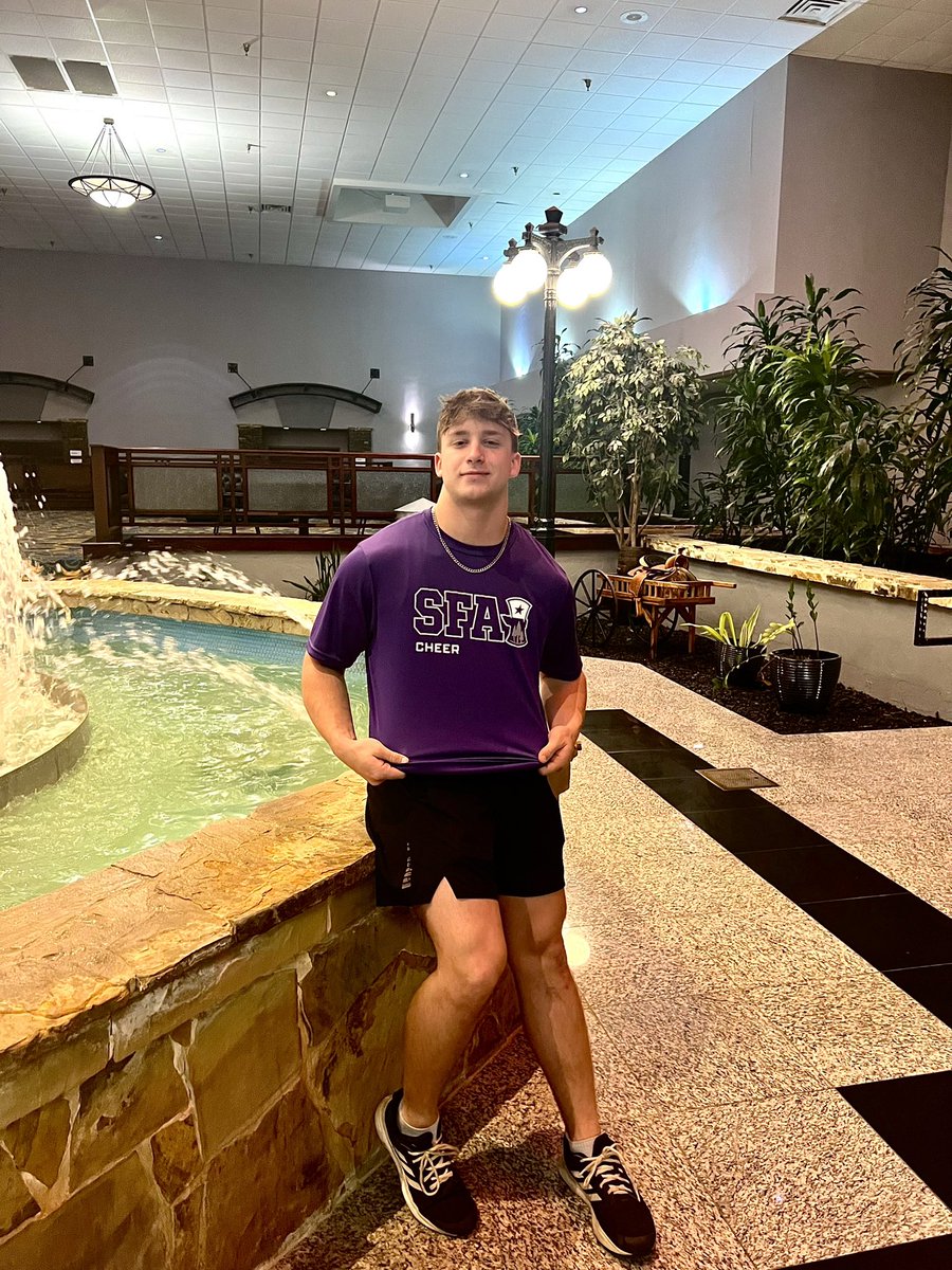 OrionGreen10's tweet photo. COMMITTED‼️
Proud to announce my commitment to @SFA_Cheer_ to further my athletic and academic career! Blessed is an understatement!! #Axemjacks🪓
@phpsports @juwandlee @palestineherald @SFA_Athletics https://t.co/BiJnjwKKQ0