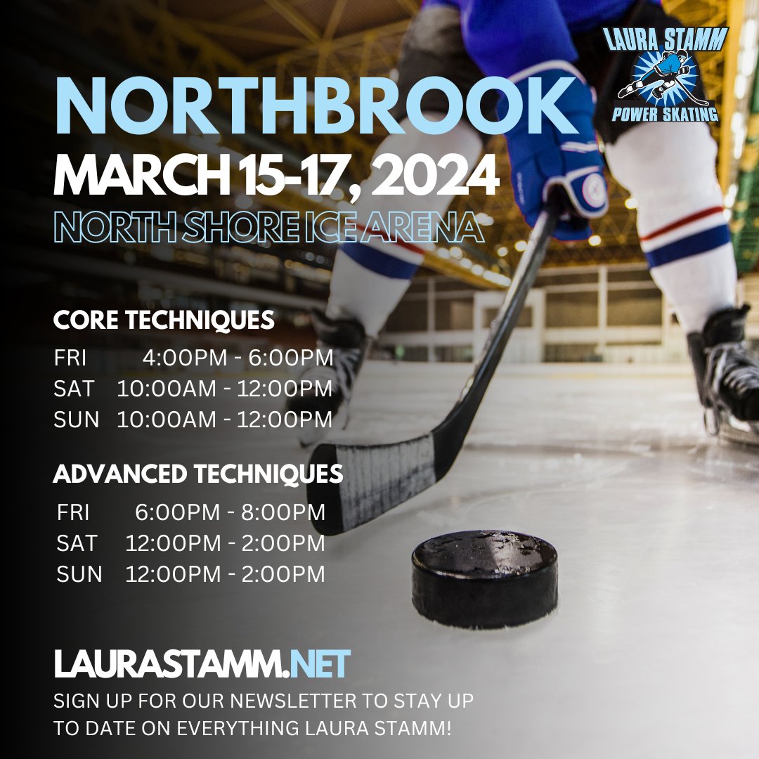 LauraStammUS's tweet photo. Boost your game and master the ice. Join us and transform your skating prowess at the @North Shore Ice Arena on March 15-17. ๐
Register here https://t.co/XfI04UVAB7
#LauraStrammPowerSkating #SkatingClinic #SkatingTechnique #SkatingDevelopment #PowerSkating #HockeySkating https://t.co/KPY0dPe6km