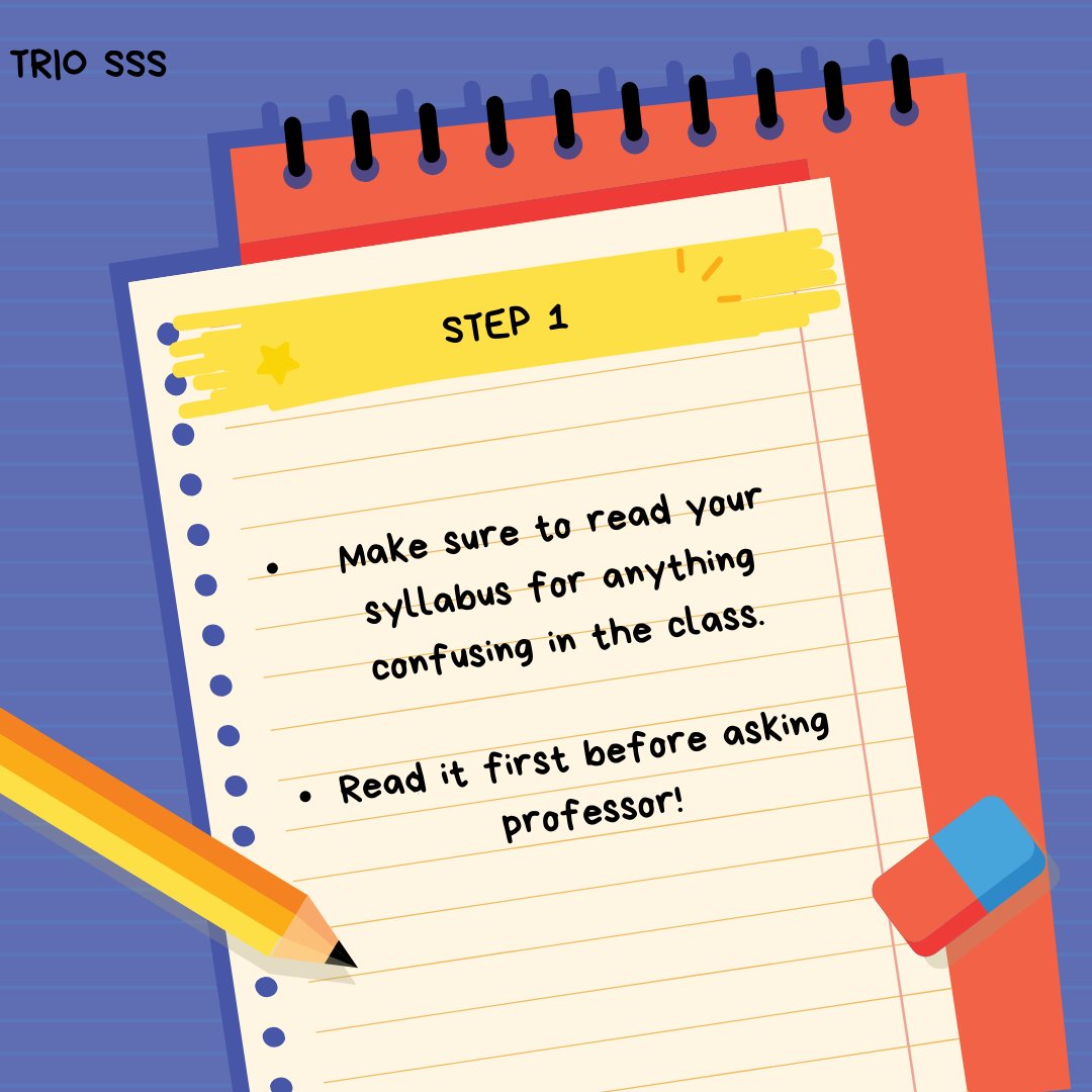 How to read a syllabus - the first step is to read over the syllabus then ask the professor about anything that was confusing. It clears up some questions you may have before they become an issue.

#triosss #collegetips #collegesuccessskills #collegesuccess #syllabustips