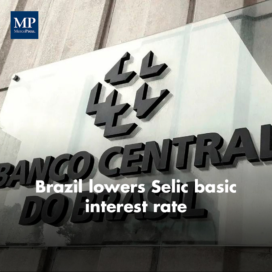 MercoPressNews's tweet image. Brazil's #MonetaryPolicyCommittee (Copom) unanimously decided Wednesday to cut down the country's basic interest rate known as Selic by 0.5 percentage points to 11.25% per year, #AgenciaBrasil reported.