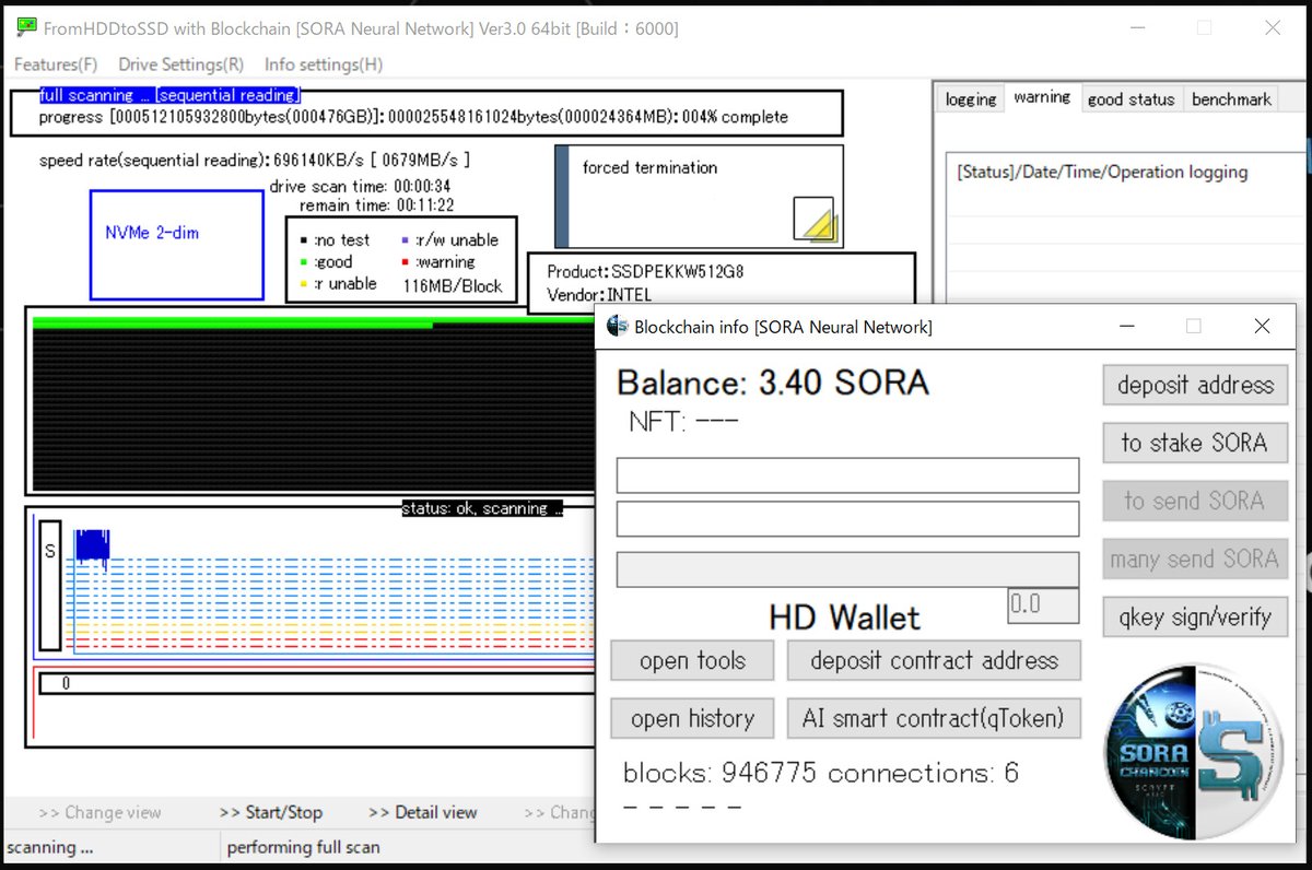 DataRescueCoin's tweet photo. 🙃The SORA L2 Blockchain implements features related to HDD/SSD. 🙂

- While sending coins, it allows for a thorough inspection of drives(HDD/SSD) based on SORA.💪

- While sending coins, you can embed encrypted personal notes into the SORA blockchain.📝

- Also, while sending coins, you can embed hashes of illustrations or information as AI-NFT into the SORA blockchain.🏷️

There are various functionalities, so let's look at each one individually.

https://t.co/u9TJHOnJRv

#btc #eth #blockchain #web3 #NFTs #sora