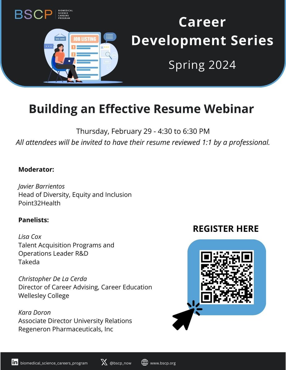 Building an Effective Resume Webinar! Learn insights on building a resume that catches the attention of hiring managers. Explore the key components of a successful resume, including a strong summary statement and highlighting skills. Register here: buff.ly/41UECRx