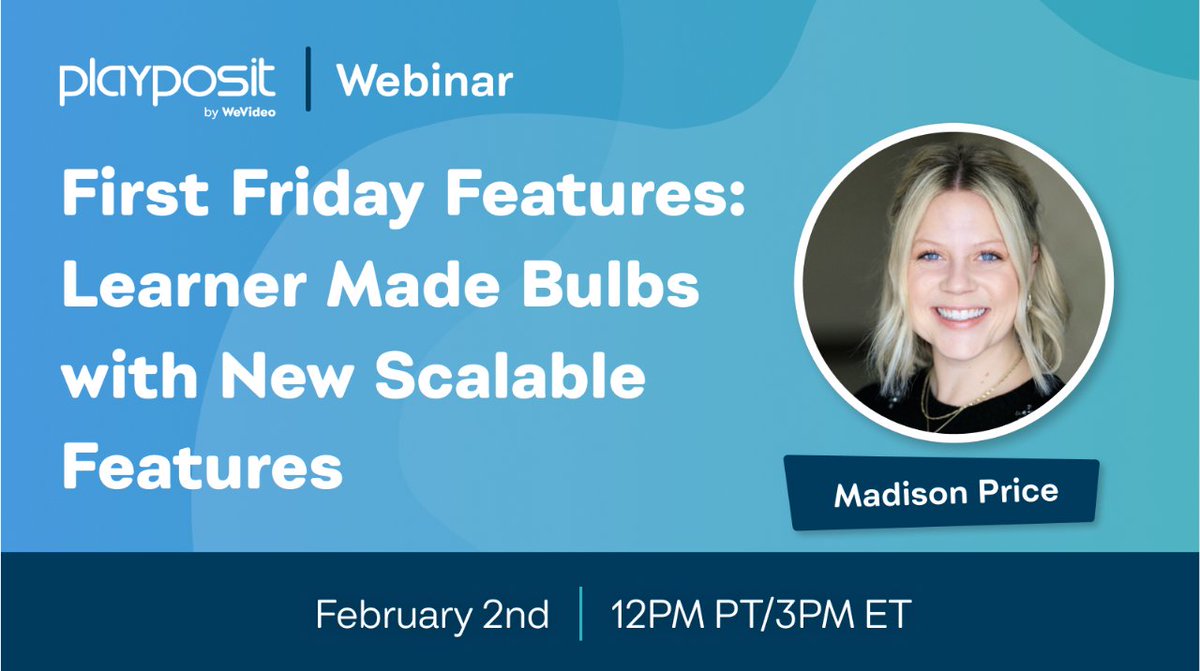 📢 Reminder: Join us tomorrow First Friday Features! Learn how to use PlayPosit's learner-made bulbs to promote student leadership, foster agency, and deepen content expertise in the classroom. 👏 Don't miss out! Grab your spot here: streamyard.com/watch/K6ptQPzJ…