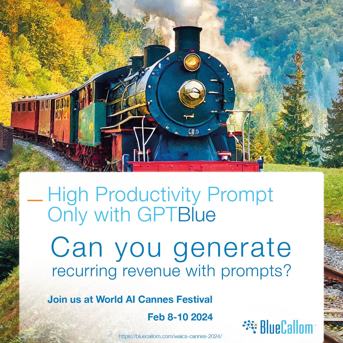 BlueCallom's tweet photo. BlueCallom at WAICF!🌟 GPTBlue offers a marketplace economy where you can generate revenue with your prompts!📍Booth B20
https://t.co/TYMKJiy50q
#BlueCallom #WAICF24 #GPTBlue #ArtificialIntelligence #GenerativeAI #PromptEngineering #PromptTesting #PromptDeployment https://t.co/aPO2nOPxE4