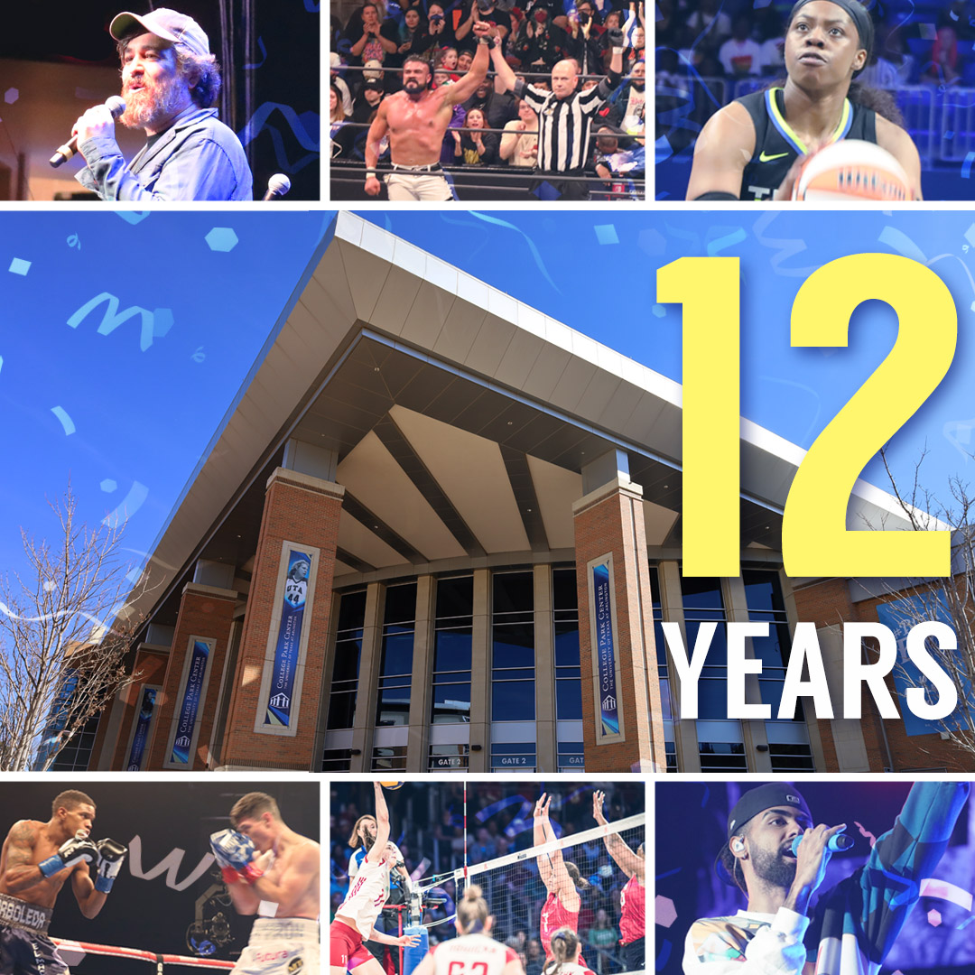 UTACollegePark's tweet photo. It’s our birthday! CPC opened its doors 12 years ago today, on February 1, 2012.
Thanks to everyone who has shown our venue support!
What has been your favorite event here at CPC so far?
Let us know in the comments!🥳
#CPClive #LiveEvents https://t.co/noJRkUWght