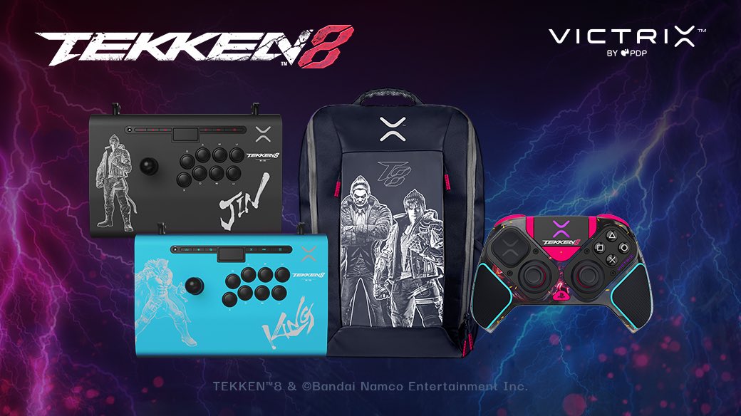 FIST MEETS FATE.  We're excited to announce we’ll be teaming up with @bandainamcous to launch some Special Edition TEKKEN 8 accessories later this year, including 6 Pro FS Arcade Fight Sticks, the Pro BFG Wireless Controller, and a Tournament Backpack. #Victrix #tekken8