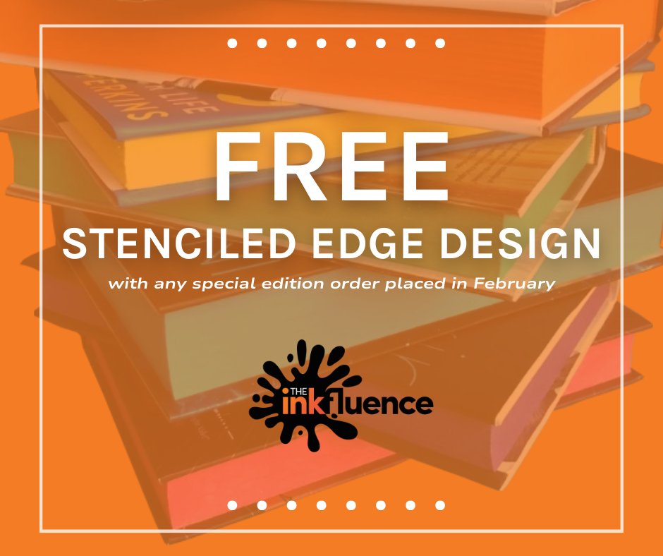 Make your special edition stand out this February! Get a FREE Sprayed Edge Design ($150 value) w/ any special edition order. Schedule a one-on-one with our wonderful project manager, Dana!

Book Now -&gt; calendly.com/theinkfluence/…

#FreeStenciledEdge #BookDesignPromo #TheINKfluence