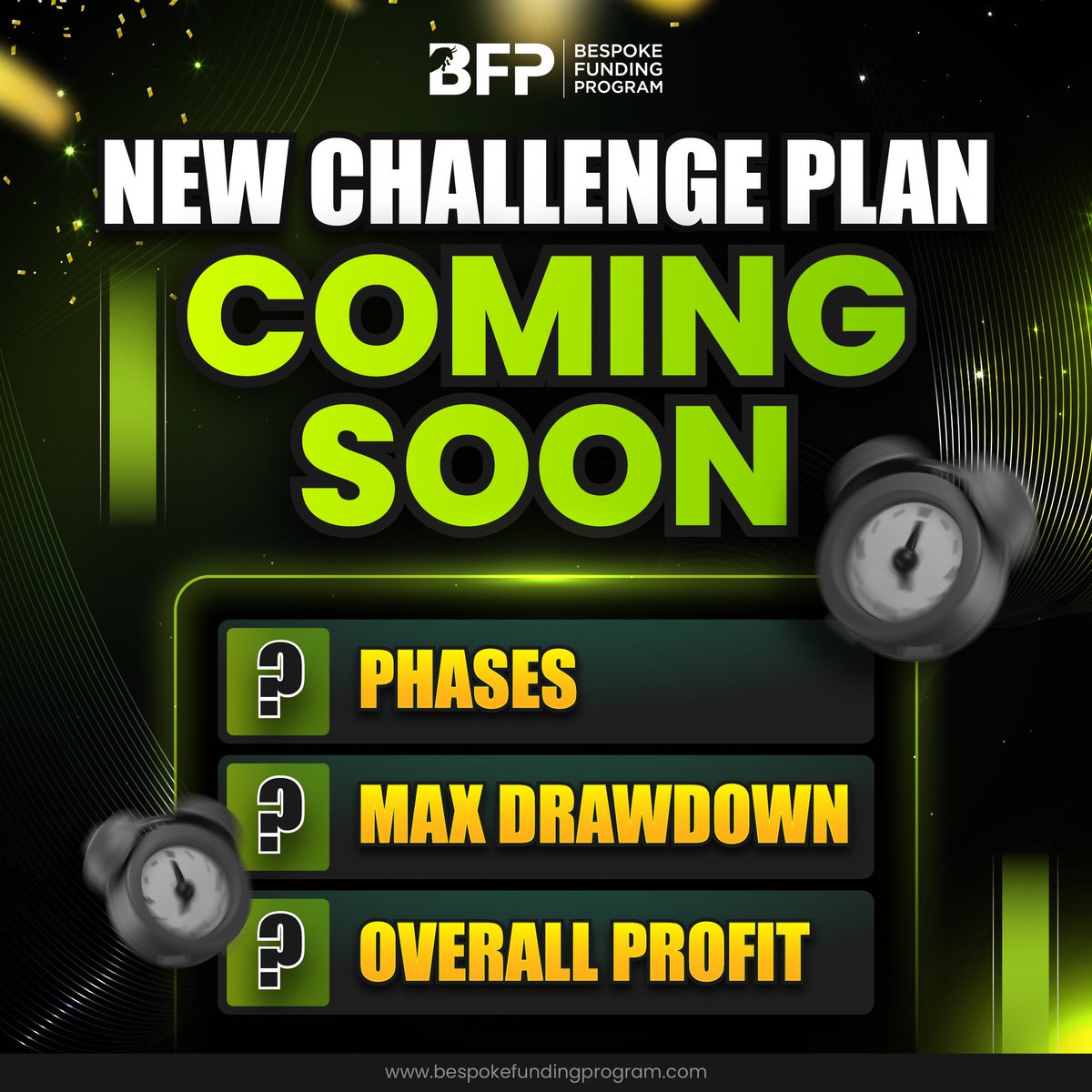 🧐 NEW PLAN COMING THIS WEEKEND 🧐

to celebrate we are going to be giving away some of these accounts to you lucky traders! 👏

Make sure to:

Follow us | LIKE + REPOST | Tag a friend ✅

turn post notifications on! 🚨

Can you guess what this plan type will be?! 💚