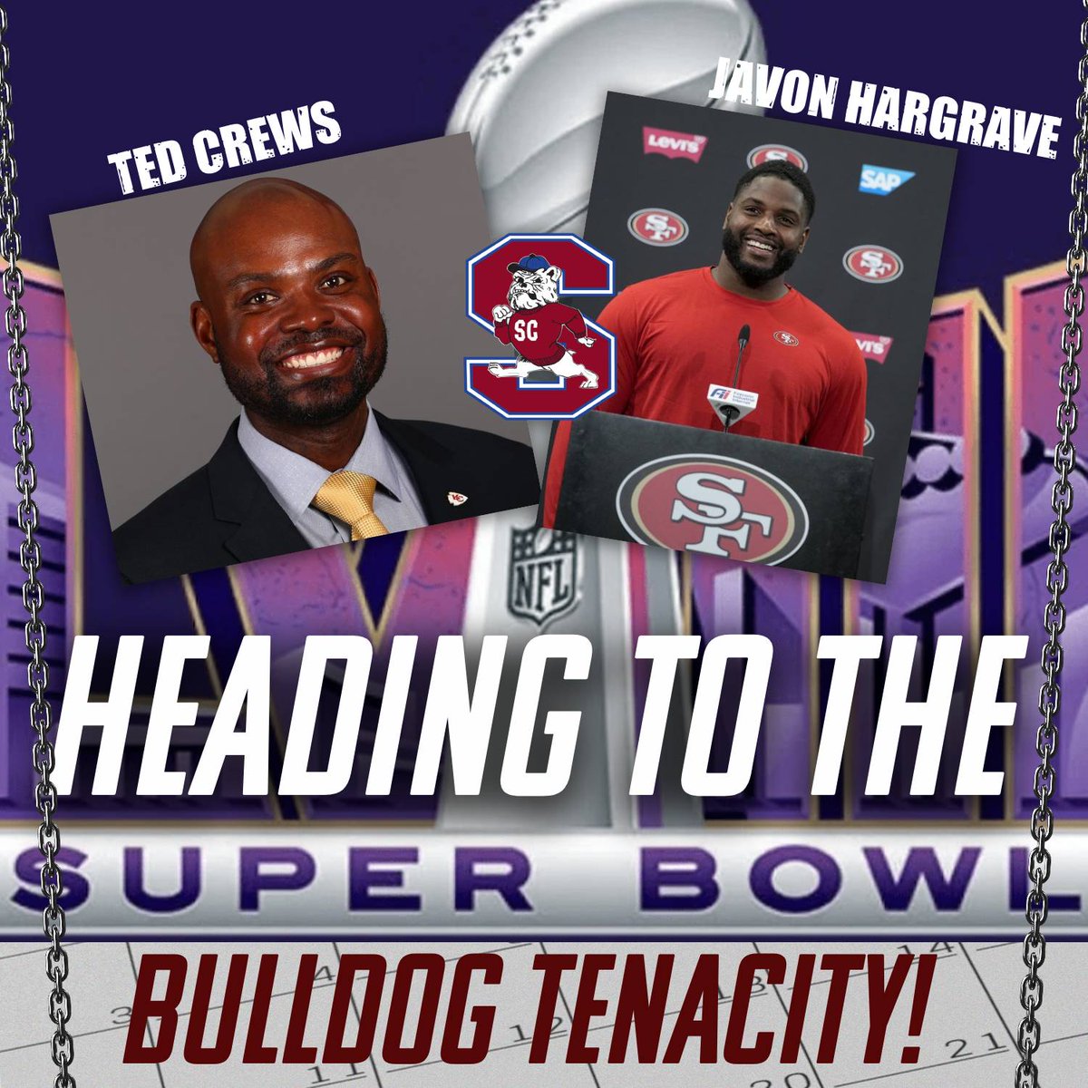 There Are Some SC State Connections In Super Bowl LVIII! For complete story visit scsuathletics.com#wearescstate