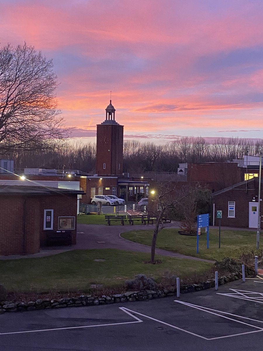 Beautiful sky over <a href="/qvh/">Queen Victoria Hospital NHS Foundation Trust</a> this evening.
