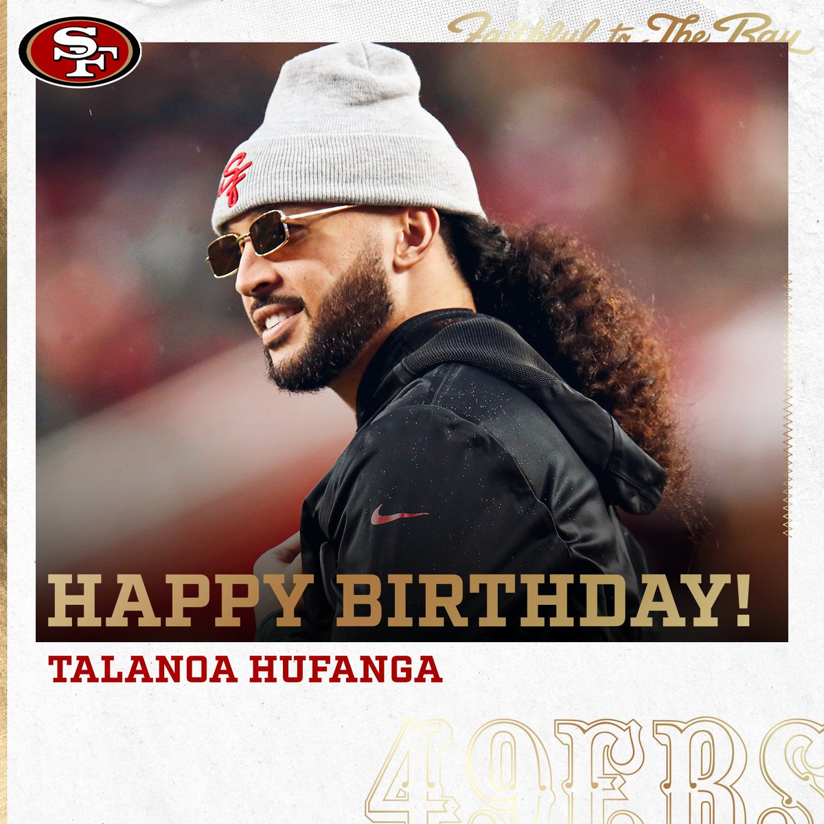 49ers's tweet photo. Happy birthday Huf! https://t.co/9z1SaGcDUw