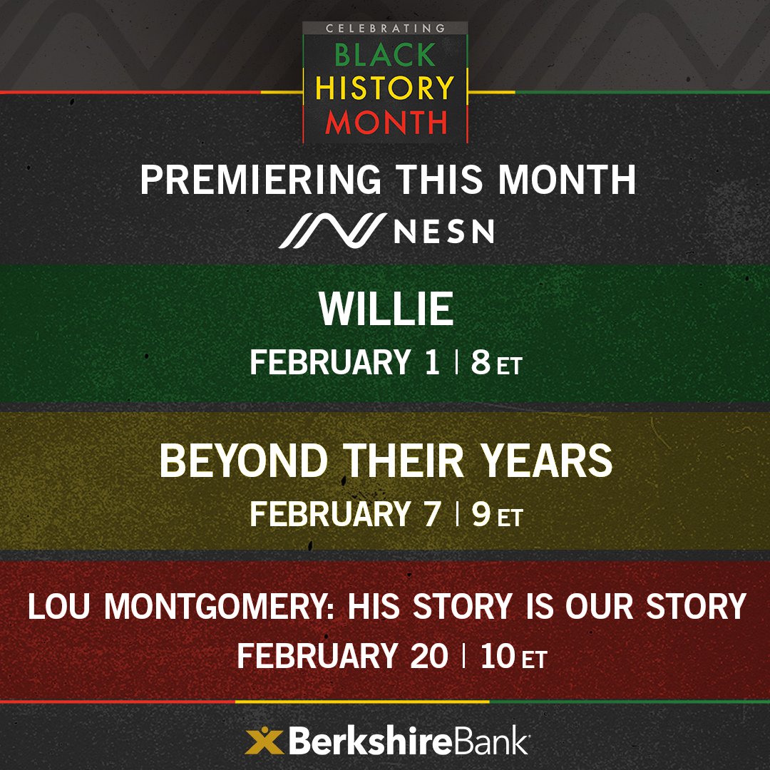 NESN and <a href="/BerkshireBank/">Berkshire Bank</a>  plan to honor, celebrate, and recognize the incredible contributions of Black Americans in the New England sports community during #BlackHistoryMonth and beyond.

Tune into documentaries airing throughout the month, subscribe to our YT, and follow us on