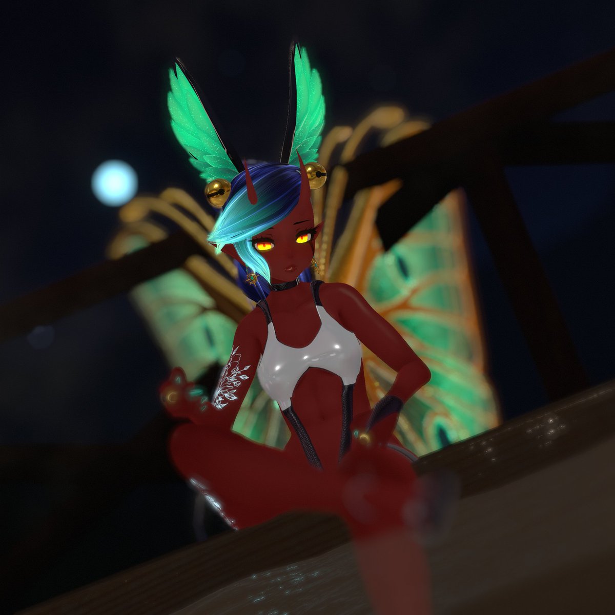LordSkVR's tweet image. Picture by @MizumelonVR
She momentarily interrupted a lewd photoshoot and captured a few for me 📷✨