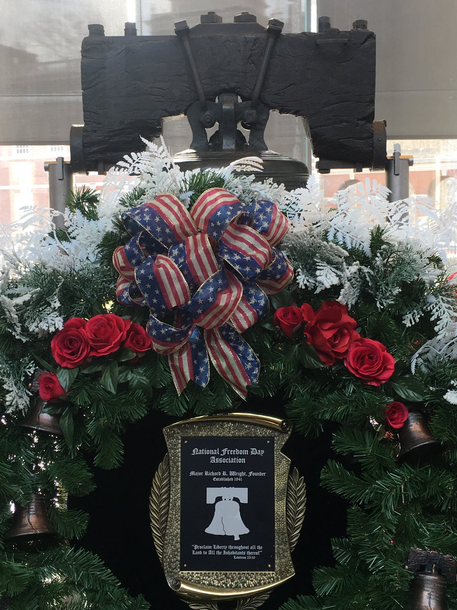 This morning, the National Freedom Day Association held its 82nd annual wreath laying ceremony at the Liberty Bell. National Freedom Day celebrates the day that President Abraham Lincoln signed the 13th Amendment to the Constitution forever ending slavery in the United States.