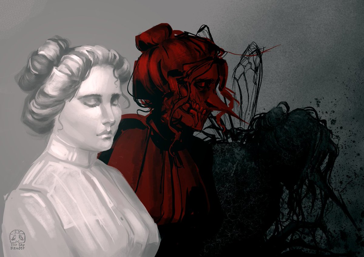 The_Shy_Reader's tweet photo. My addition to the @DDZine23 with my lovely bug lady herself, Ann!

Make sure to check the other works done by the artists and writers for the zine here! https://t.co/GINQXqM84F

#DarkestDungeon #DDzine23 #DarkestDungeonOc #CrimsonCourt #DDoc #Oc #originalcharacter #zine #myart https://t.co/CNUTJ54JZj