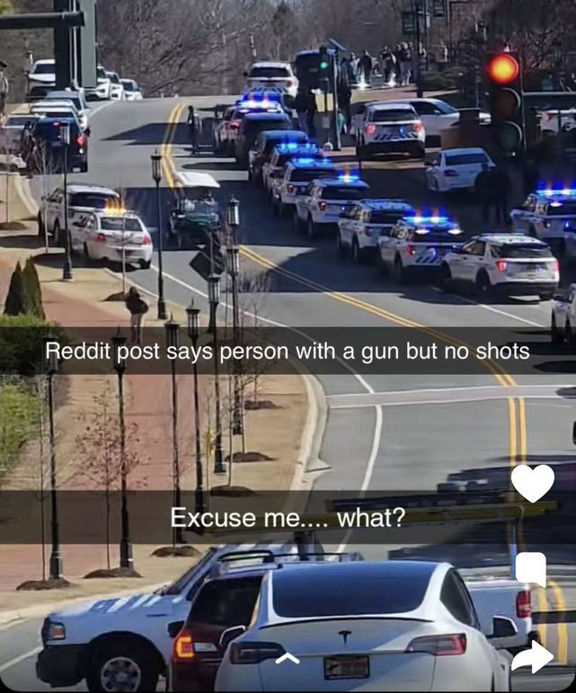 timohara1's tweet photo. @unccharlotte @ChancellorGaber 

I’m curious what is considered an acceptable time between a police response and the issuance of a NinerAlert?  Todays was woefully inadequate.  Charlotte Mecklenburg Police had enough time to launch their helicopter, but no alert? https://t.co/7xeyam08wJ