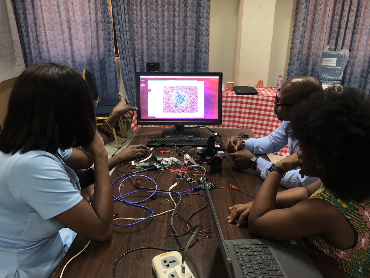 Everyone got images on their self assembled @OpenFlexure microscopes! It was a fun 4th day of the Bio-Imaging West Africa 2024 @WACCBIP_UG. Supported by @GSK