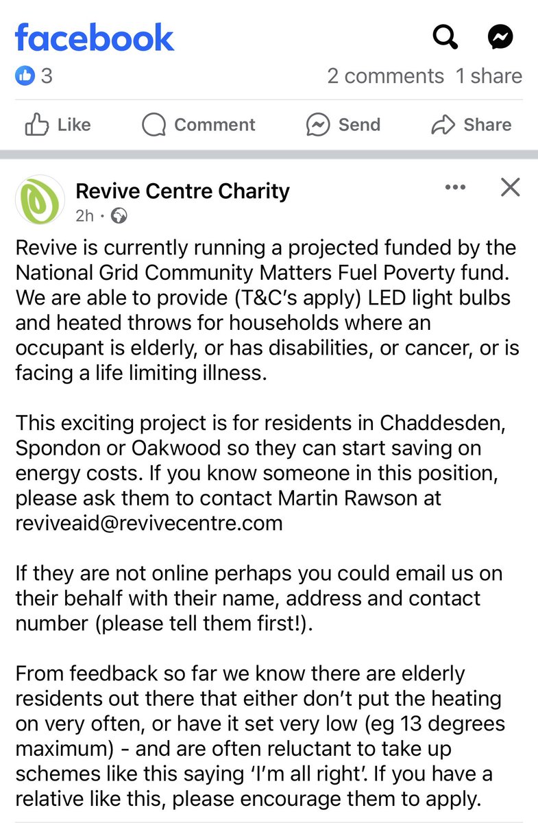 Can we share this for anyone in need in #Chaddesden #oakwood #spondon in #Derby - from the amazing team at Revive Healthy Living Centre charity. Please share widely 🙏 <a href="/MarketingDerby/">Marketing Derby</a> <a href="/DerbyCA/">Community Action Derby</a> <a href="/safesoundgroup/">Safe & Sound</a> <a href="/DerbySamaritans/">Derby Samaritans</a> @PadleyYMCAD <a href="/DerbyFood4TA/">Derby Food 4 Thought Alliance</a>