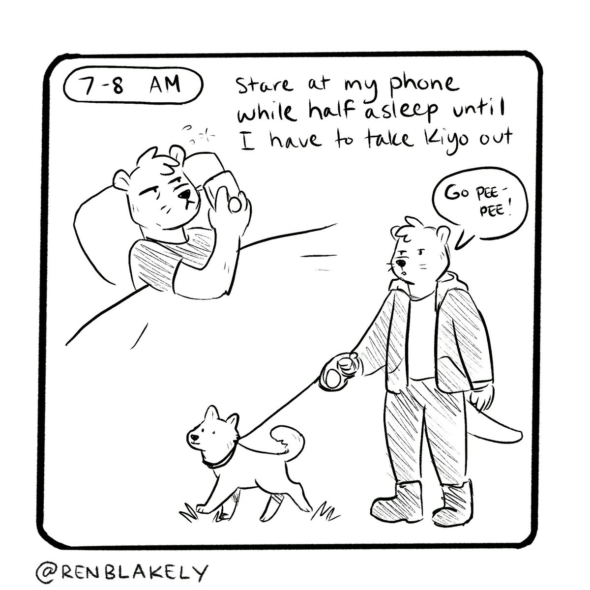 renblakely's tweet photo. Haven’t posted here in forever (I deleted the app on my phone 😅) but I’m doing hourly comic day so here we go! #hourlycomicday #hourlycomicday2024 https://t.co/CXHT2kns0u