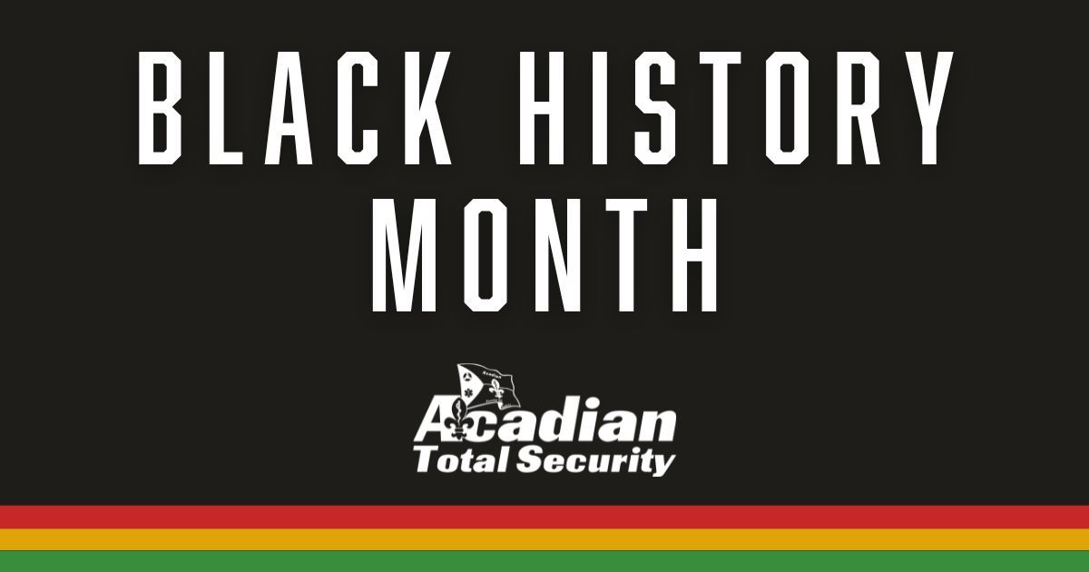 acadiansecurity's tweet photo. As Black History Month begins, we reflect on the importance of diversity, inclusion, and an equitable culture. Our company has been made stronger by the diversity within our staff. We would not be where we are today without their contributions and dedication. https://t.co/Z4RrnBK1HV