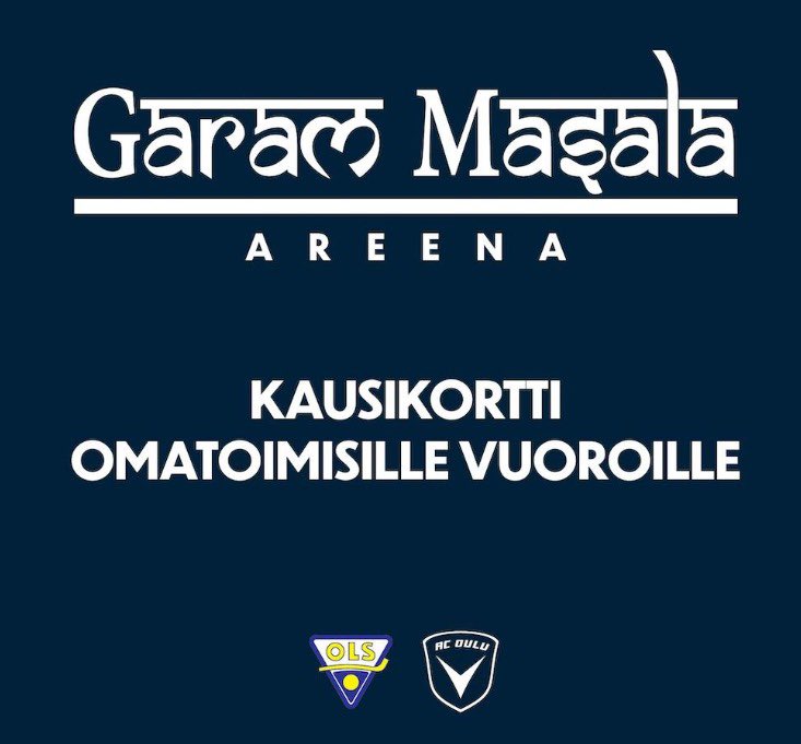 Osta Garam Masala Areenalle myytävä kausikortti nyt PUOLEEN HINTAAN. Kausikortilla voi käydä treenaamassa hallissa VAIN omatoimivuoroksi asetetuilla vuoroilla.  🫵⚽️

Kausikortti on voimassa 15.9.2023 - 31.5.2024.

Lisätiedot: kauppa.acoulu.fi/tuote/omatoimi…

#olsfutis
