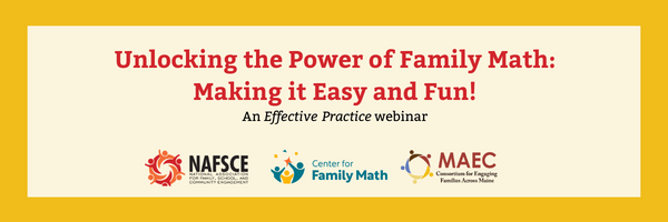 Join us today at 3 pm (ET) to learn about building a positive math identity at home, part of #CEFAM’s Family Math Webinar Series with <a href="/NAFSCE/">NAFSCE</a>'s <a href="/CenterforFM/">Center for Family Math</a>

"Unlocking the Power of Family Math: Making it Easy and Fun!"

✍ Register: bit.ly/3Hutm4A