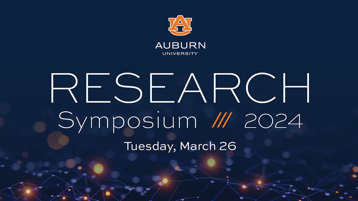 Auburn Research & Economic Development (@auburnresearch) on Twitter photo Abstract submission for the 2024 Auburn Research Symposium continues and will close on Feb. 11.
Students and postdoctoral researchers are invited to participate in the March 26 event through oral presentations, posters and creative scholarship displays.
wire.auburn.edu/content/announ… Abstract submission for the 2024 Auburn Research Symposium continues and will close on Feb. 11.
Students and postdoctoral researchers are invited to participate in the March 26 event through oral presentations, posters and creative scholarship displays.
wire.auburn.edu/content/announ…