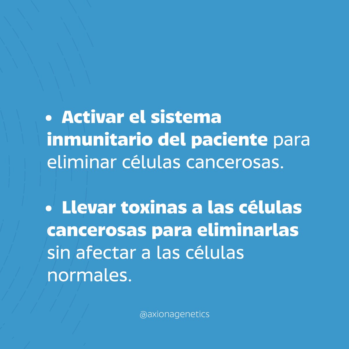AxionaGenetics's tweet image. En Axiona confiamos en que las terapias dirigidas son el futuro del tratamiento contra el cáncer; por esta razón, nuestras pruebas tienen como objetivo identificar alteraciones relacionadas a terapias blanco.

¡Más y mejores opciones para el tratamiento del cáncer!
