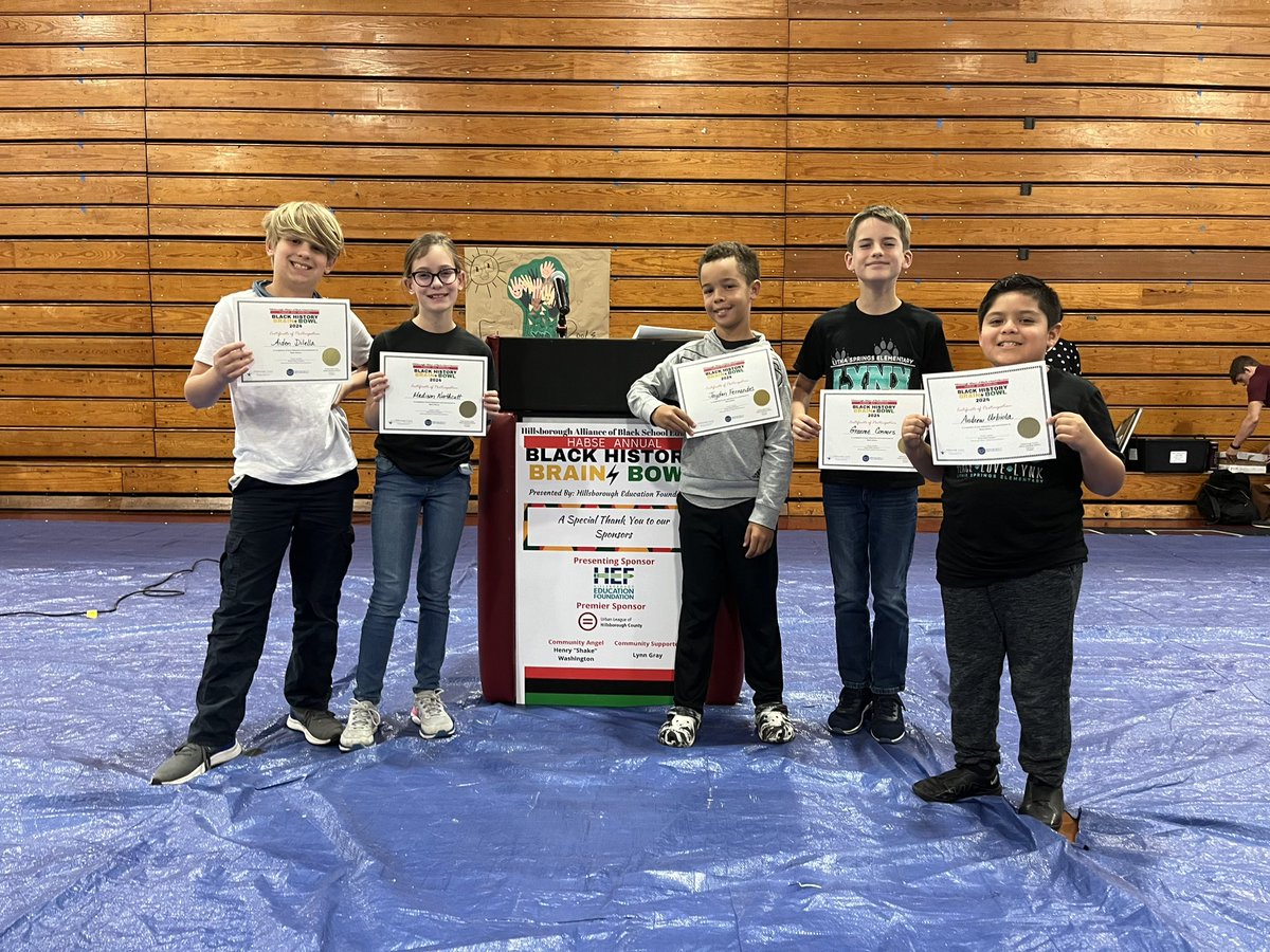HCLithiaSprings's tweet photo. This African American helped cut down on car crashes by designing a safety light. 💡 Do you know? These kids do! We are so proud of these fifth graders. Thank you for sponsoring them, Mrs. Mittelstadt 
#blackhistorybowl  @VanAyresHCPS @HillsboroughSch @BarbaraMittels2 https://t.co/FDkREiPe9f
