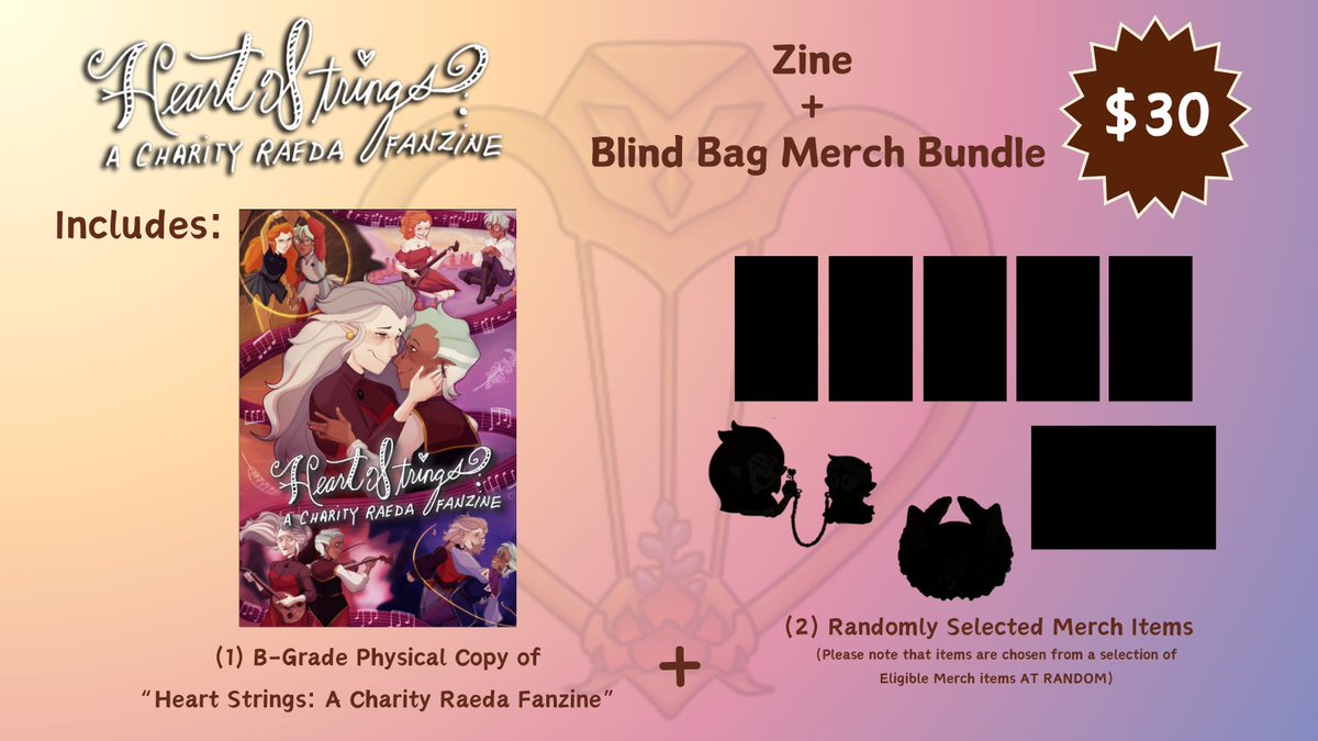 We have a Blind Bag Bundle! Who doesn't love a blind bag? Choose this, and you get a Zine and 2 randomly selected merch items! We also have flat bundles and full bundles in very limited quantities still available! raedazine.bigcartel.com ! Just over a week left!