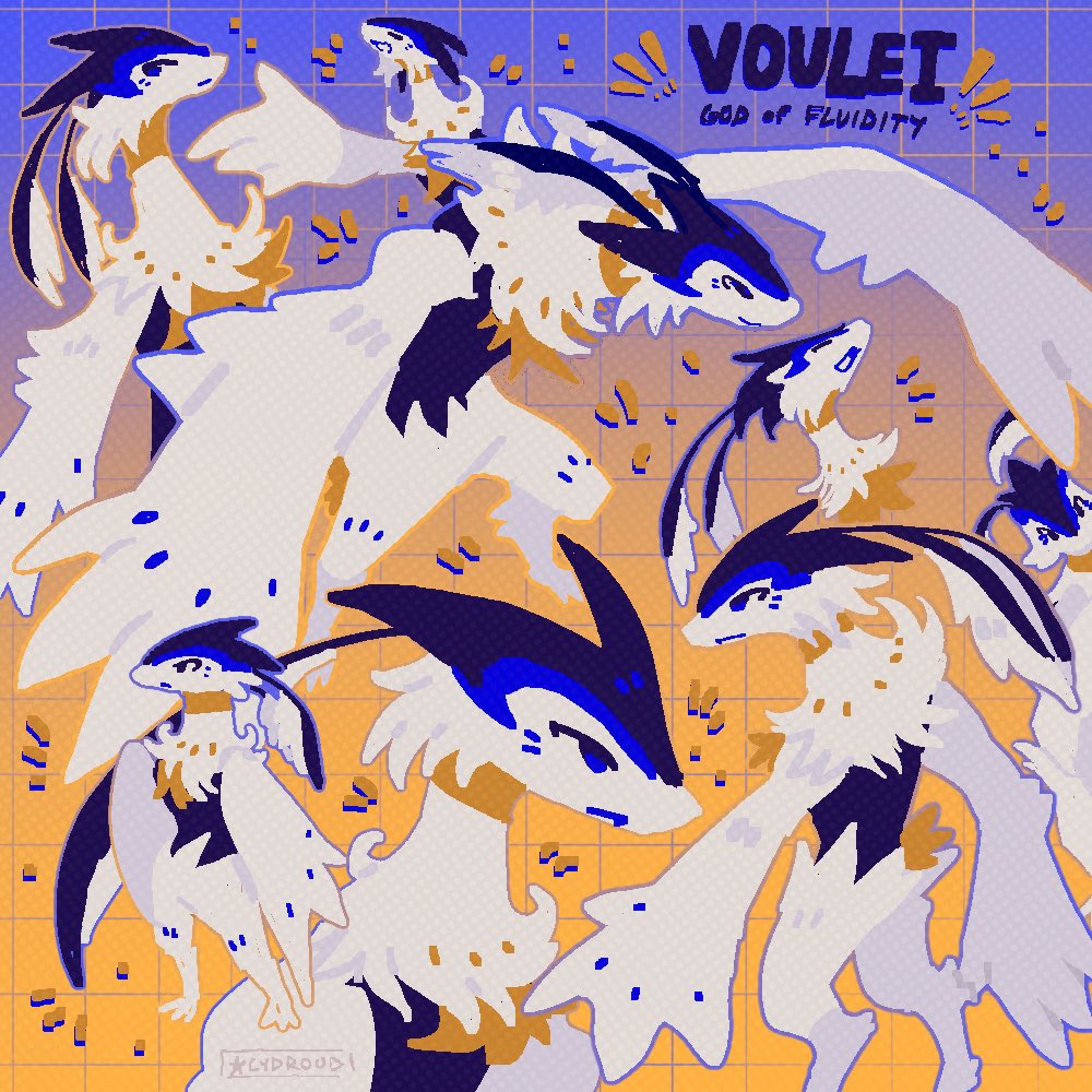 cydroud's tweet photo. [OC] Voulei, the God of Fluidity 💙🤍💛
- “He was honored to be anointed as the God to kill the Vorpal Menace named Trill. With one purpose he set to the stars to find his bounty and prove his worth to other deities” https://t.co/hf0LxTXtcN