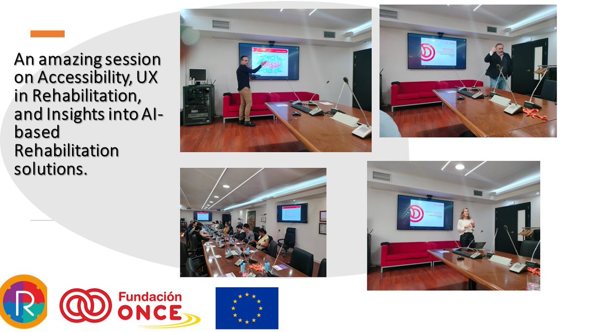 REPAIRS-ETN (@etnrepairs) on Twitter photo An amazing session at <a href="/Fundacion_ONCE/">Fundación ONCE</a> . Our ESRs learned about user experience methods and implementation in rehabilitation practice as well as had hands-on experience on state of art rehab innovations.Thankful to <a href="/joseborau/">José Luis borau</a> ,Almudena Alcaide Raya and <a href="/GeorgUx/">Jorge Rebate</a> for the hospitality An amazing session at <a href="/Fundacion_ONCE/">Fundación ONCE</a> . Our ESRs learned about user experience methods and implementation in rehabilitation practice as well as had hands-on experience on state of art rehab innovations.Thankful to <a href="/joseborau/">José Luis borau</a> ,Almudena Alcaide Raya and <a href="/GeorgUx/">Jorge Rebate</a> for the hospitality